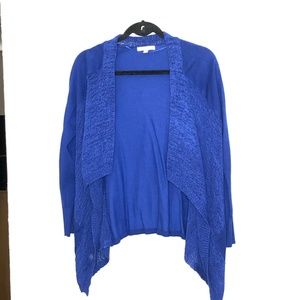 Skies Are Blue Draped Cardigan Sweater